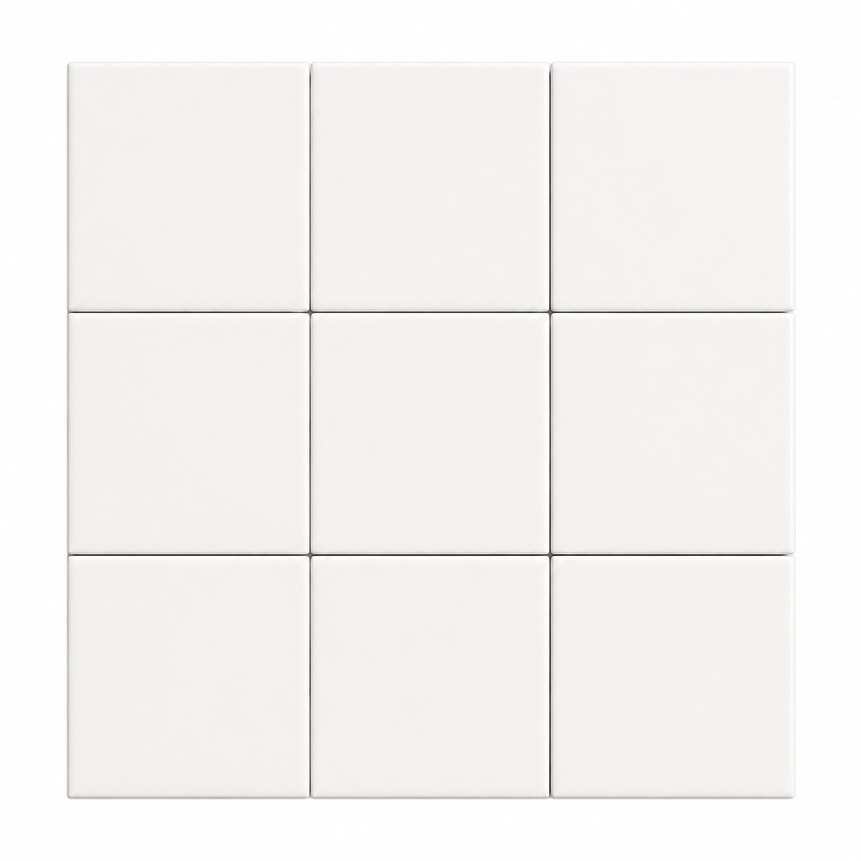 White Plain (15x15cm matt porcelain tiles sold per m²)