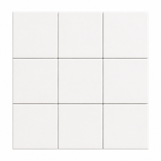 White Plain (15x15cm matt porcelain tiles sold per m²)